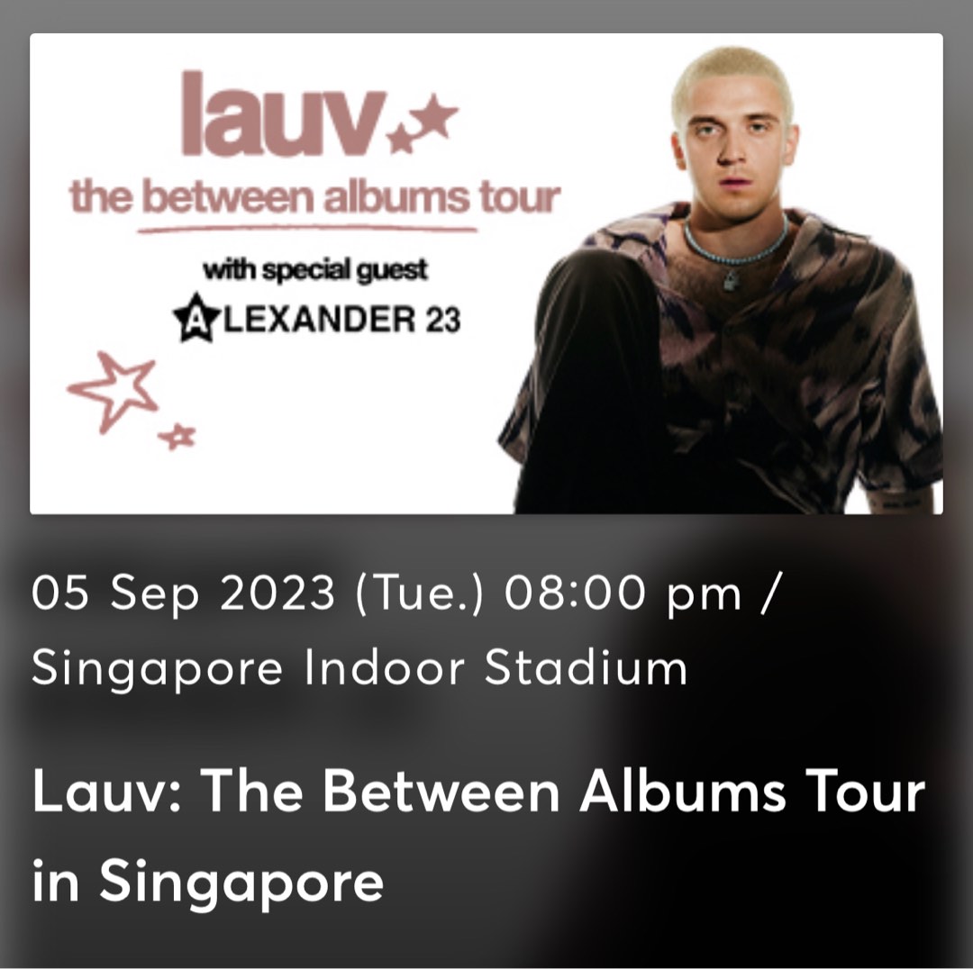 Lauv Tour CAT1 PEN B , Tickets & Vouchers, Event Tickets on Carousell