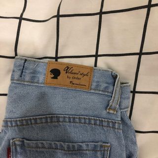 Light washed denim shorts
