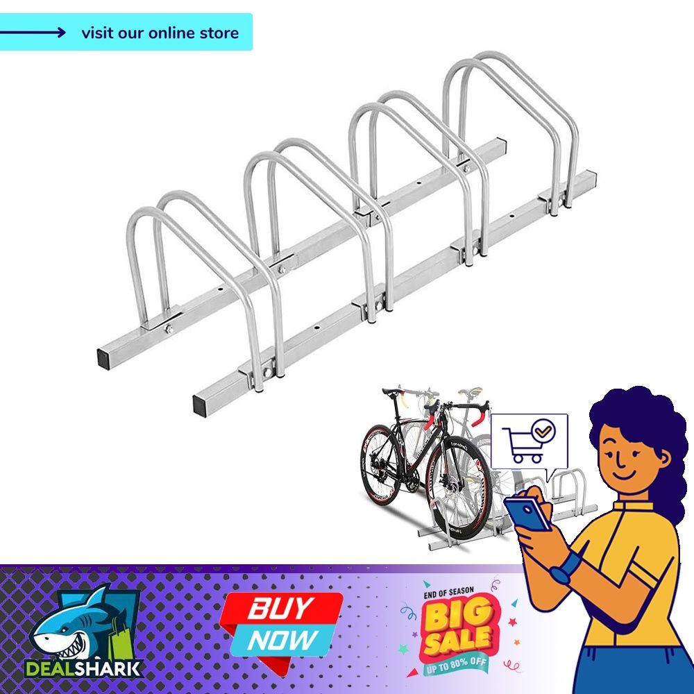 Simple houseware 5 bike bicycle floor parking adjustable online storage stand