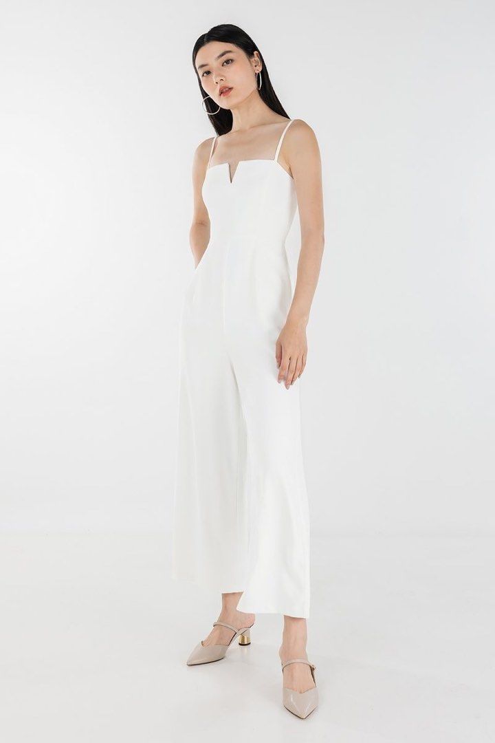 White cami jumpsuit 2025