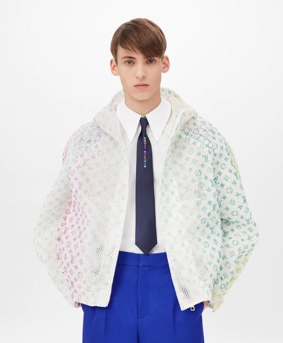 LV Louis Vuitton Gradient Monogram Mesh Blouson, Men's Fashion, Coats,  Jackets and Outerwear on Carousell