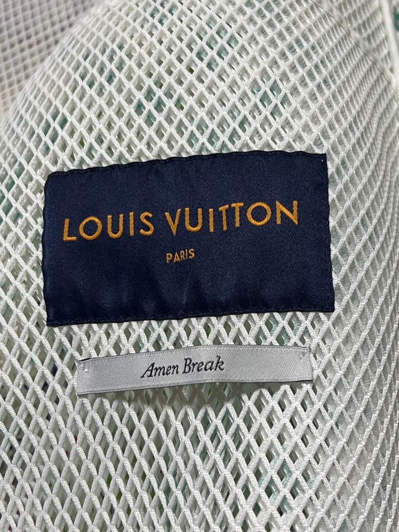 正版現貨限量版Louis Vuitton LV 男裝䄛Authentic SS 22 Gradient Monogram Jacket Mesh  Blouson Black, 名牌, 服裝- Carousell