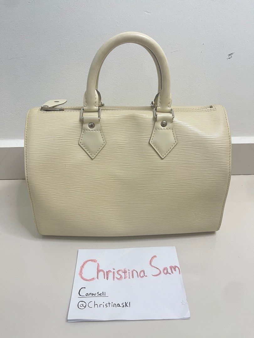 Louis Vuitton Beige Epi Leather Speedy 25 Bag Louis Vuitton