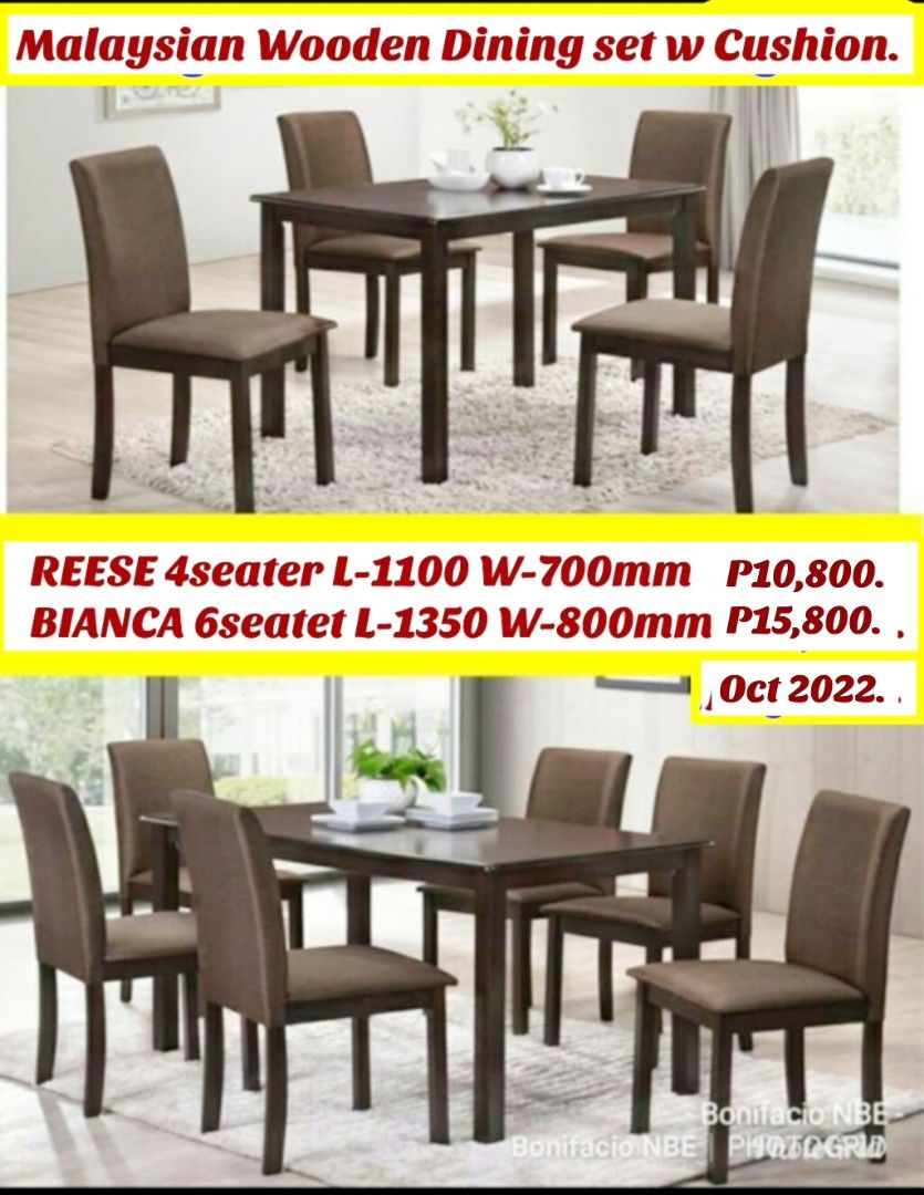Malaysian Wood Dining tables set on Carousell