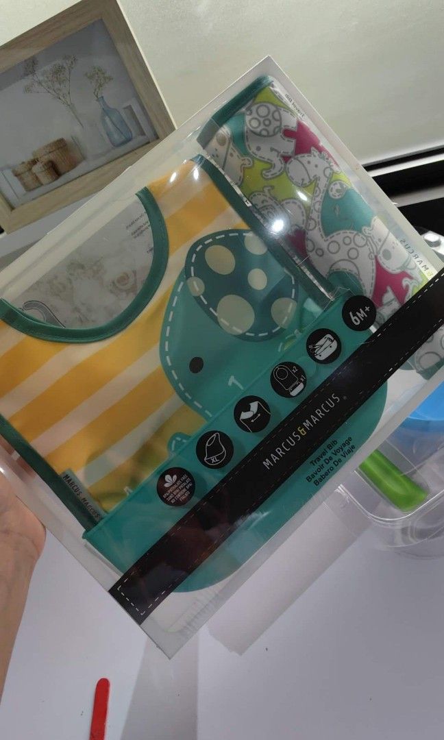 Marcus & Marcus Travel bib Set (2 pcs) (Category: Weaning & Toddler Feeding) located in Manila. Submitted by dkt_online (Listing ID 1246178210, Image 1). Description: Marcus & Marcus Travel bib Set (2 pcs) Brand New, Never Opened Mothercare Price: 809.78 Selling for 700.00 rfs: Kid hates bibs 😅 Pick up: Sta. Mesa, Manila https://mothercare.ph/products/marcus-marcus-travel-bib-set-of-2-elephant.
