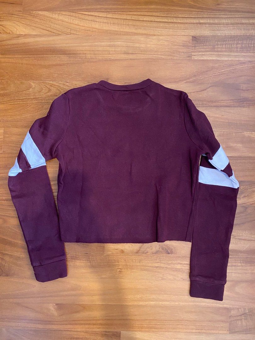 Maroon deals cropped sweater