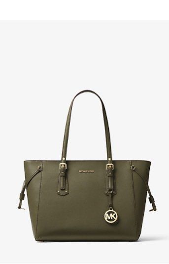 Voyager medium crossgrain leather tote cheap
