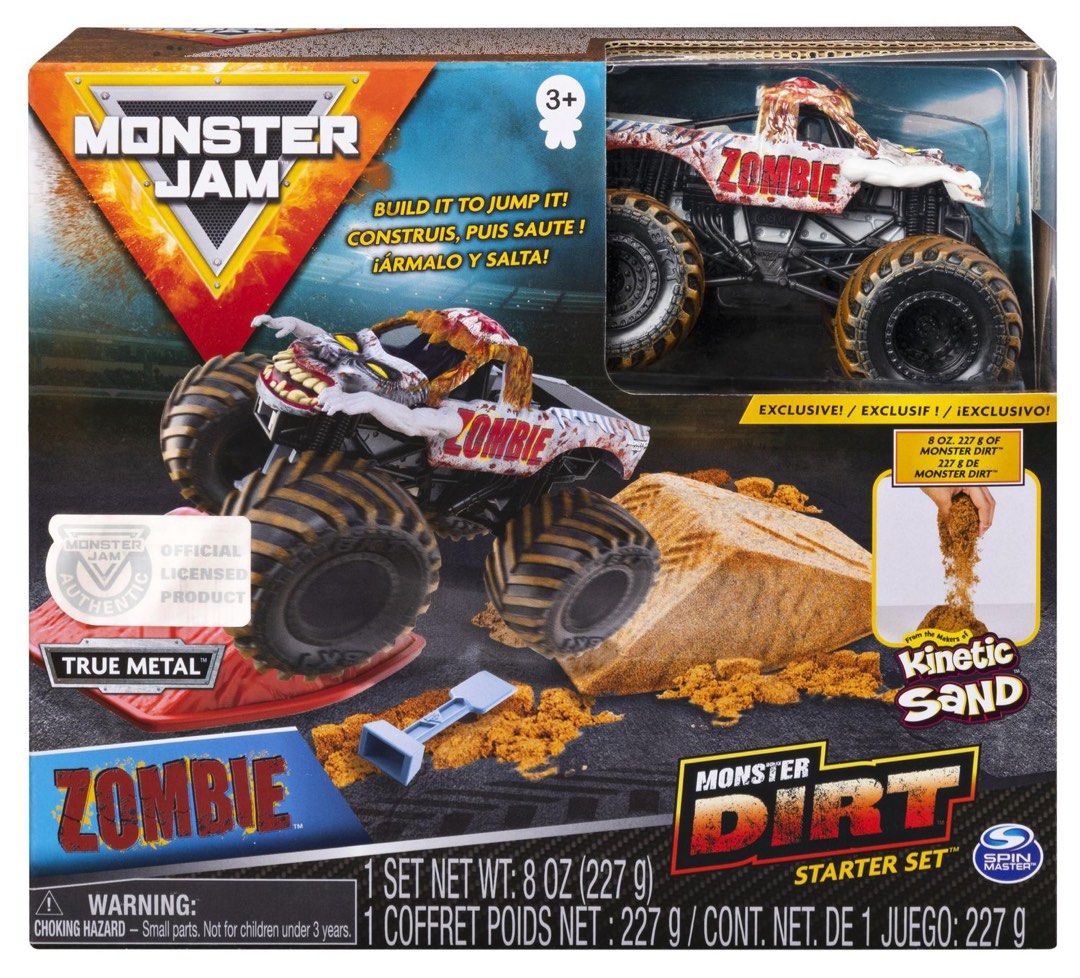 Monster Jam Zombie Monster Dirt Starter Set Featuring 8oz of Monster Dirt and Official 1 64 Scale Die Cast Monster Jam Truck Carousell
