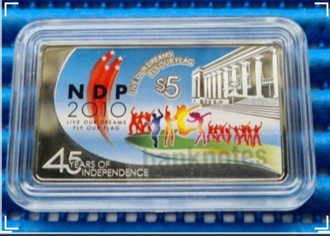 NDP 2010 Singapore 45 Years of Independence Commemorative $5 Silver ...