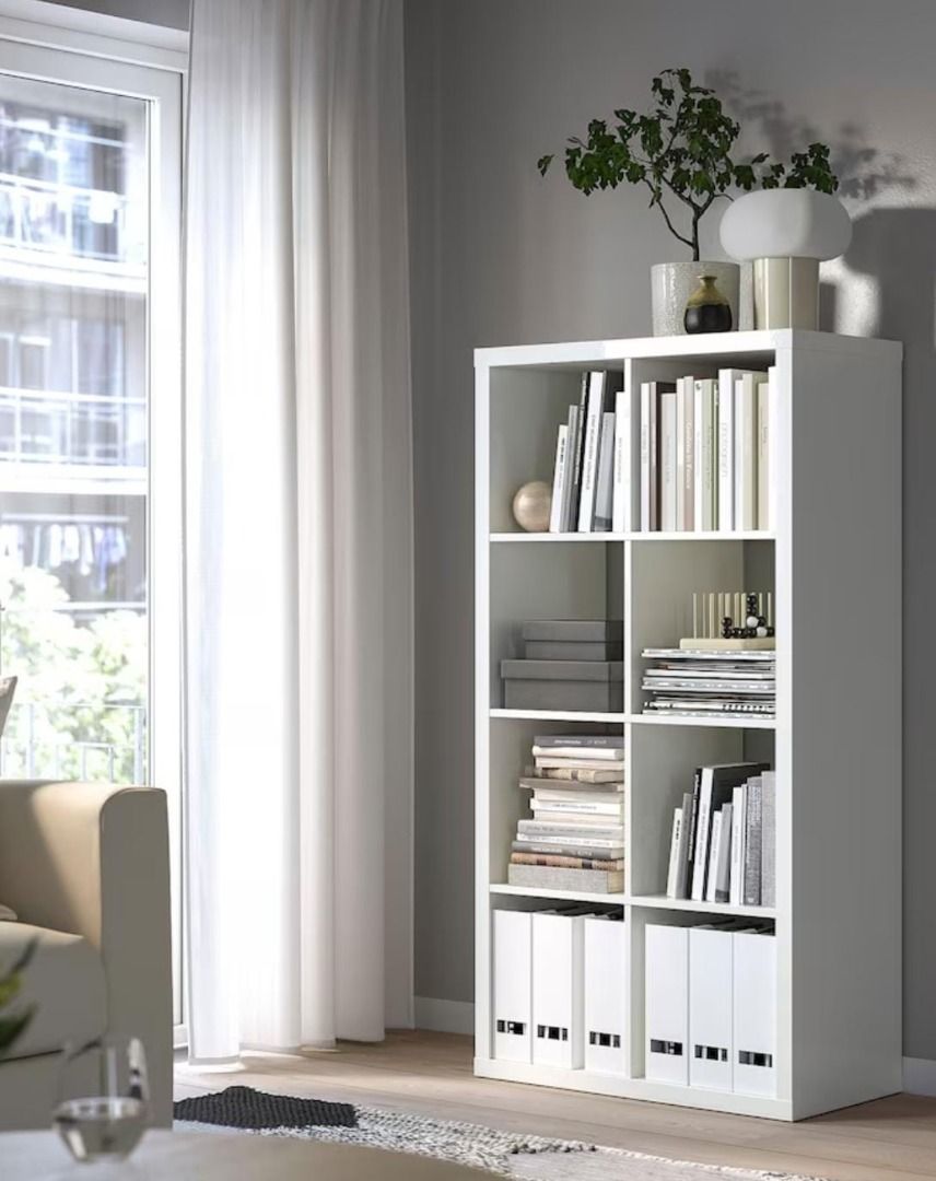 IKEA KALLAX Shelving unit 4x3, white, 112x147 cm --- GOOD FURNITURE – Good  Furniture