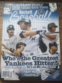 New york yankees cover beckett baseball card magazine