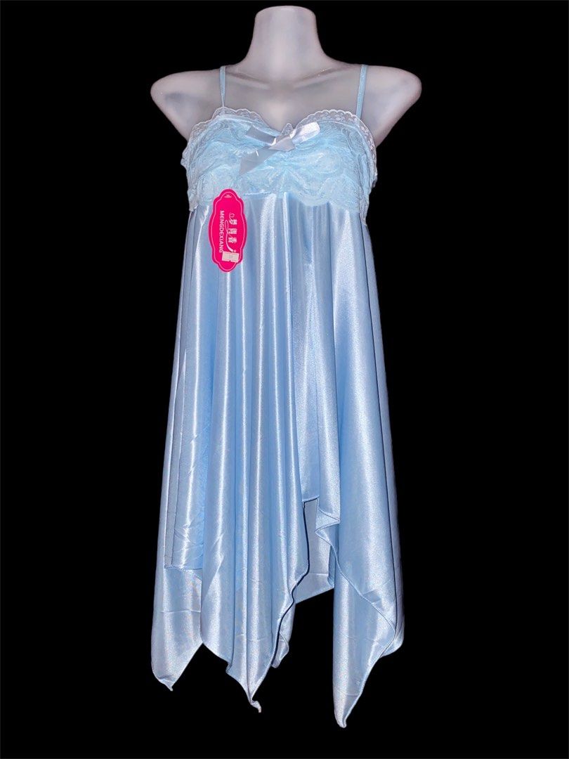 Nightgown Baby Blue Satin BNWT
