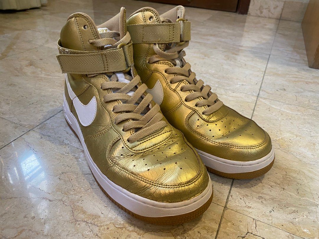 Nike Air Force 1 High Metallic Gold Men s Fashion Footwear