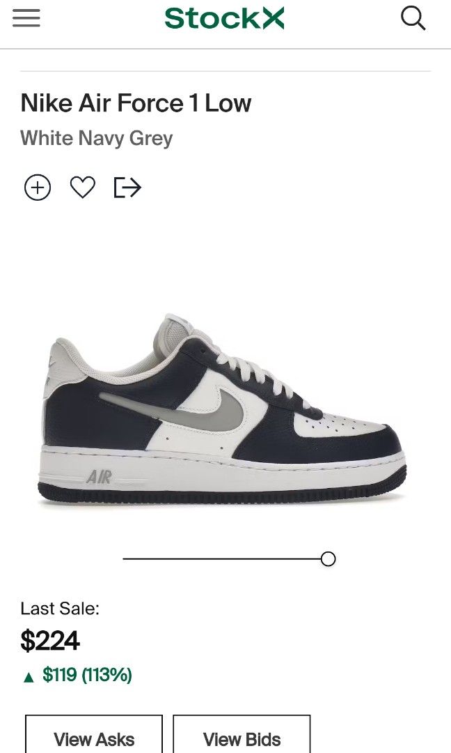 Air force 2024 1 white navy