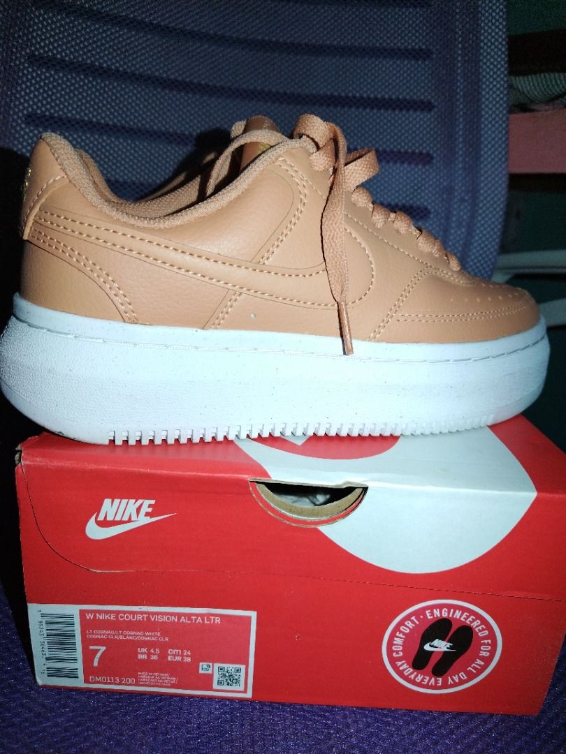 Nike court vision alta cognac Used only once Good as new Women #39 s