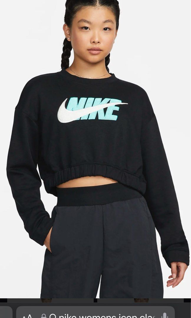 Nike crop sweater, Women's Fashion, Activewear on Carousell