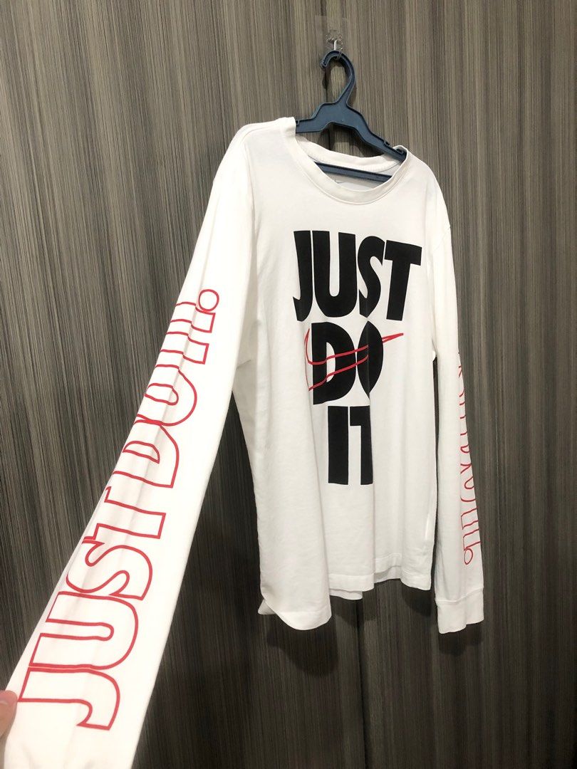 Nike Just Do It Script Longsleeve Tee Shirt on Carousell