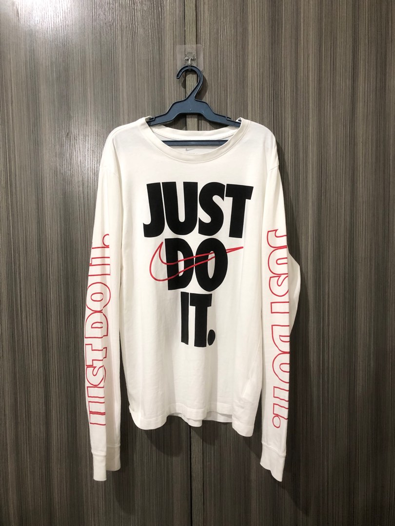 Nike Just Do It Script Longsleeve Tee Shirt on Carousell