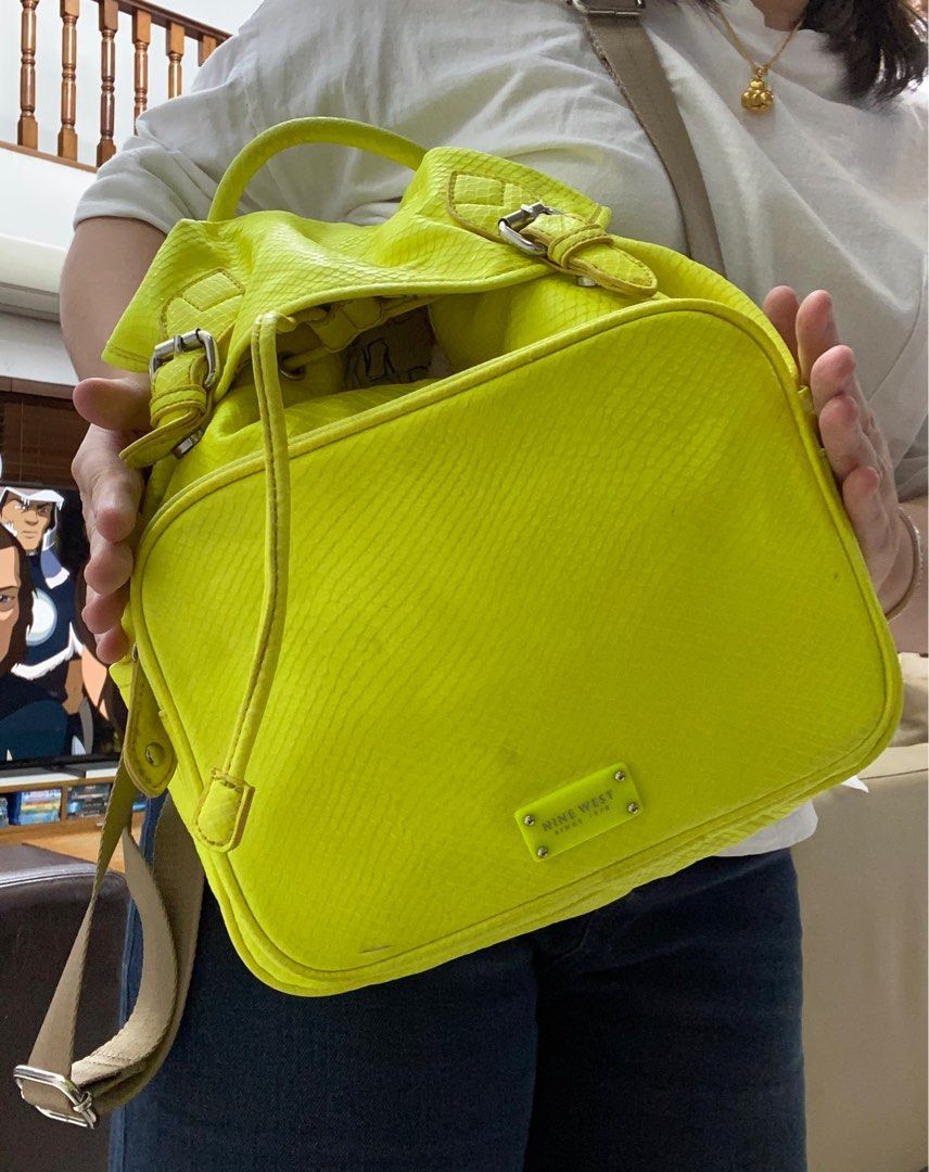 Nine West Neon Green (Very!!!) Mini Backpack, Women's Fashion