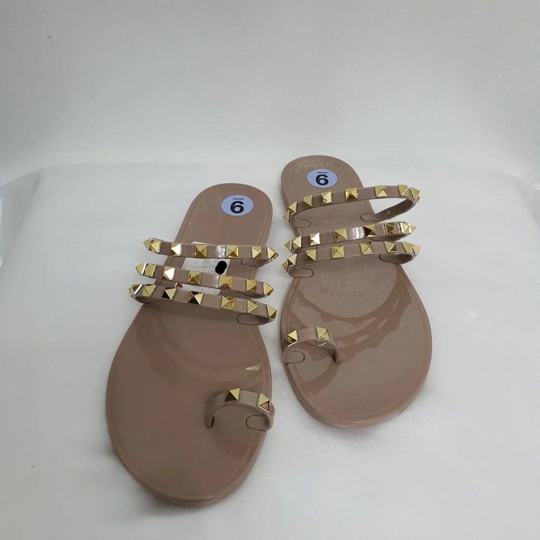 Nine West Studded Jelly Sandals Women s Fashion Footwear Flats