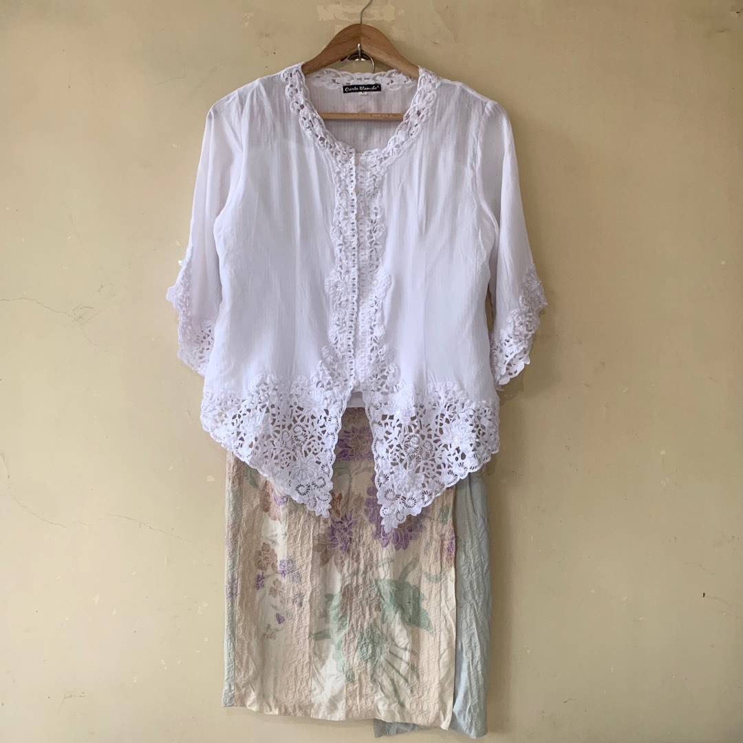 [no nego pls] Set Kebaya Putih Carte Blanche on Carousell