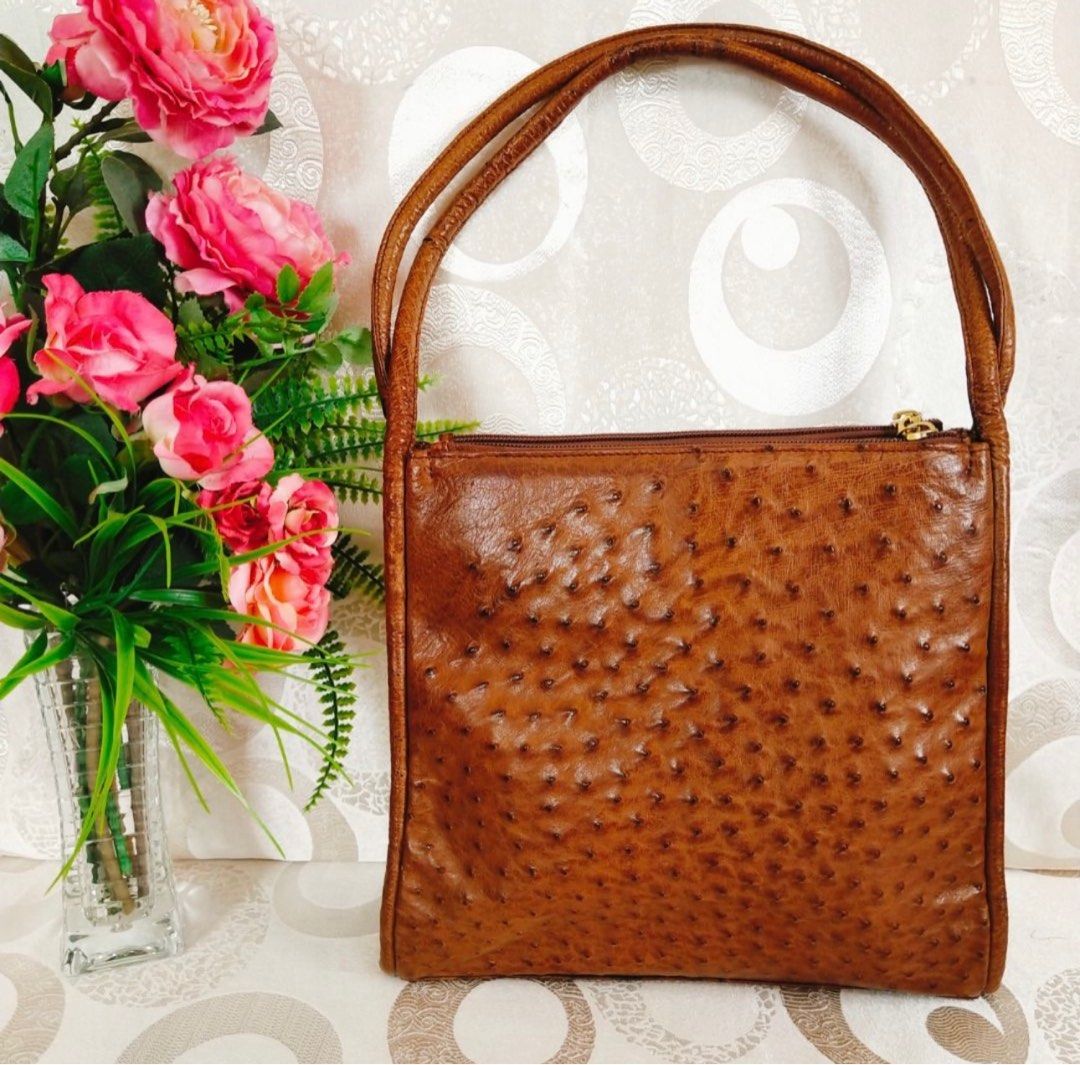 Japan Authentic Ostrich Vintage hand bag, Luxury, Bags & Wallets