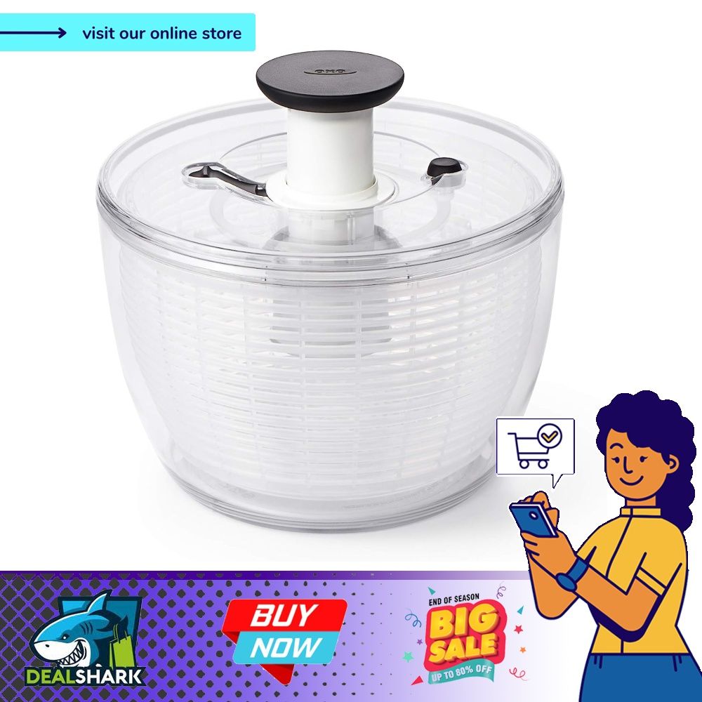 OXO 32480 Good Grips Salad Spinner Large (Clear) (Large) (Large Salad  Spinner), Furniture & Home Living, Kitchenware & Tableware, Other  Kitchenware & Tableware on Carousell