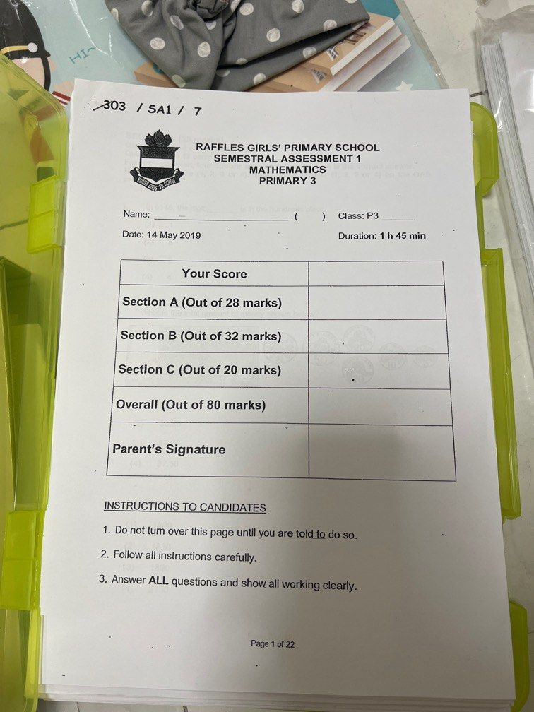 P3 Exam Papers Hobbies Toys Books Magazines Assessment Books on
