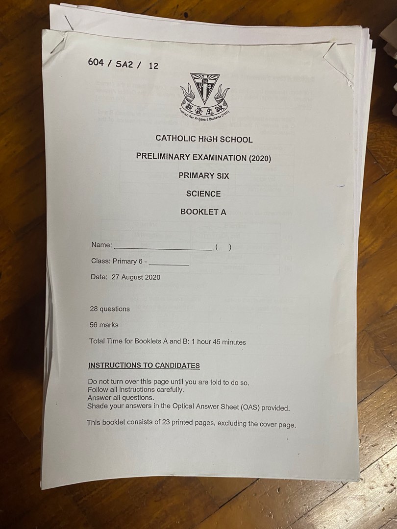 P6/PSLE Science Exam Papers/ Worksheets Only in $7 Hobbies Toys