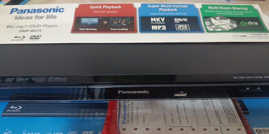 Panasonic BlueRay DVD, TV & Home Appliances, TV & Entertainment, Blu