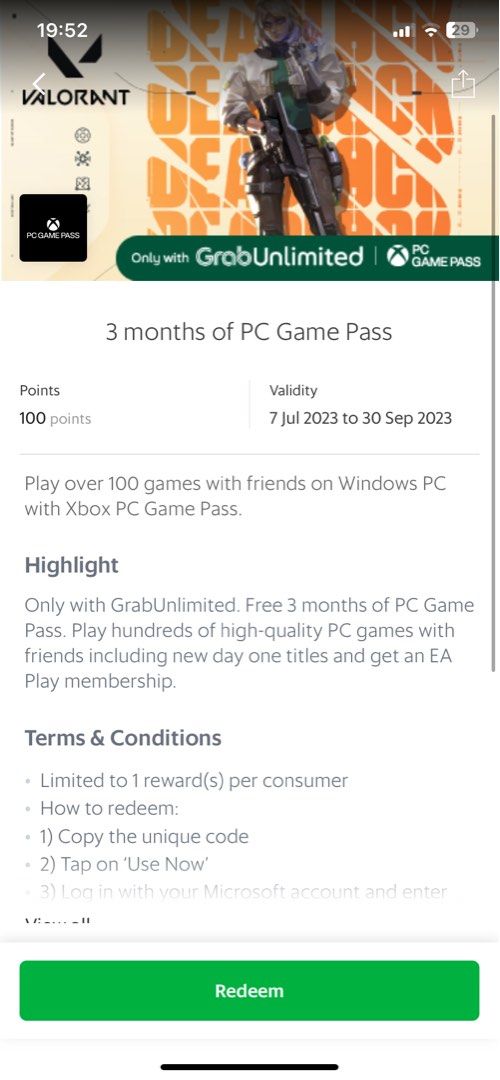 PC GAME PASS (3 MONTHS), Tickets & Vouchers, Vouchers on Carousell
