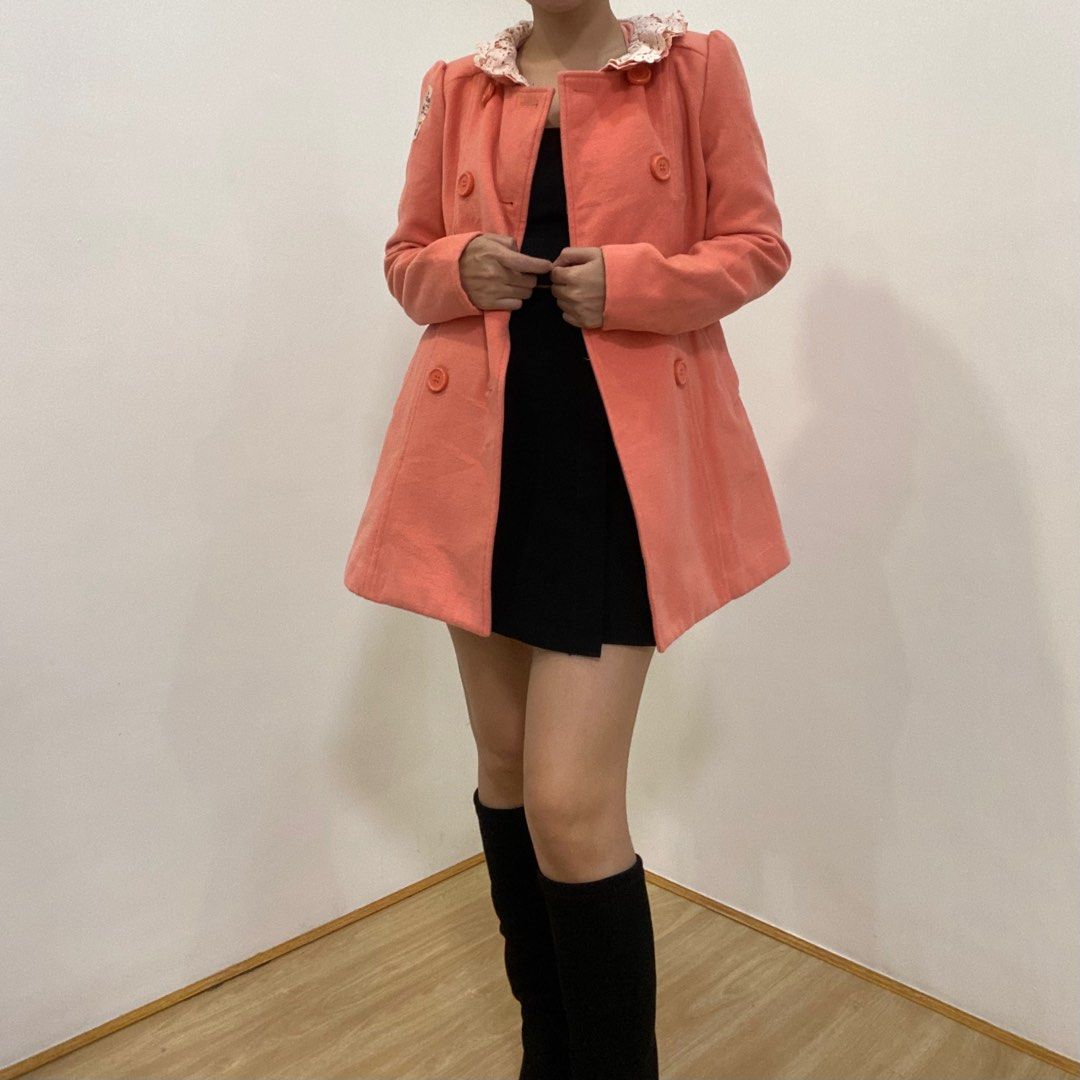 Peach Wool Coat
