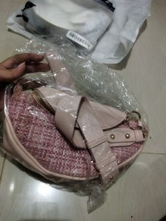Pink Tweed Beltbag