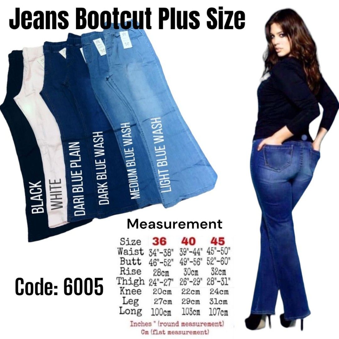 women's plain bootcut jeans