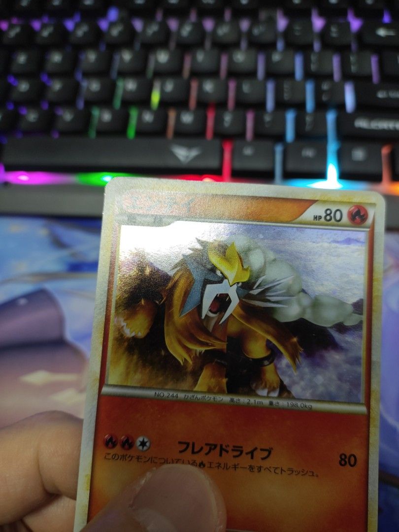 Pokemon Japanese Vintage Entei Promo 059/L-P, Hobbies & Toys, Toys & Games  on Carousell