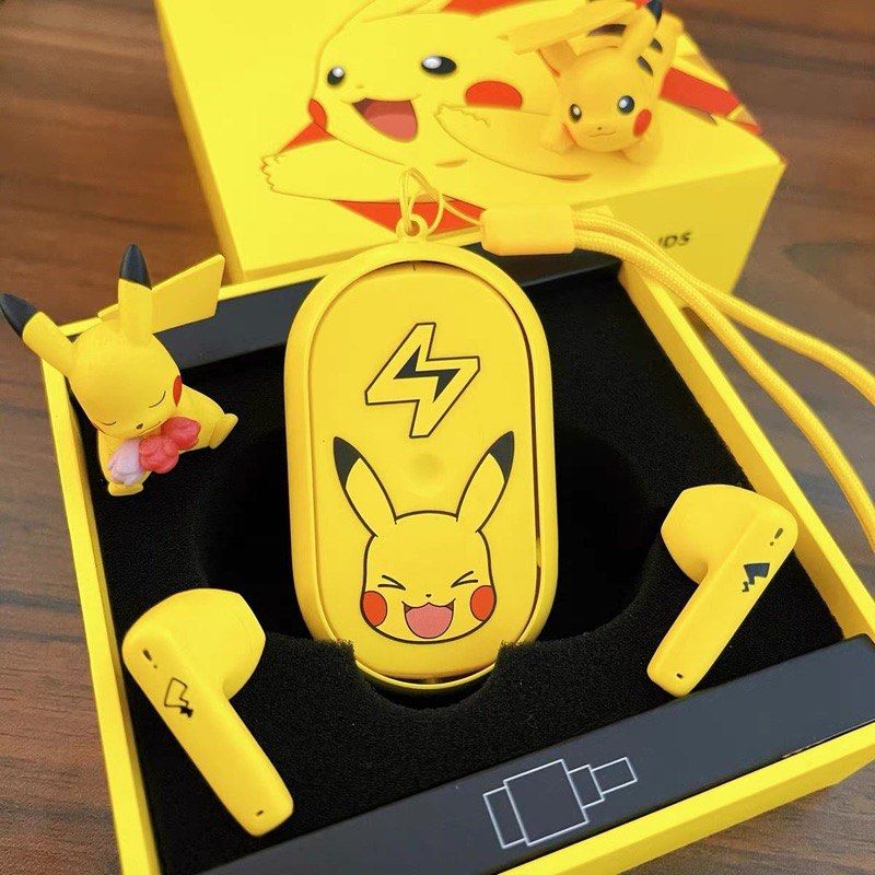 Pokemon Pikachu Wireless Bluetooth Earbuds 5.0 Sport Noise Reduction ...