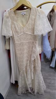 Pomelo midi mermaid dress lace