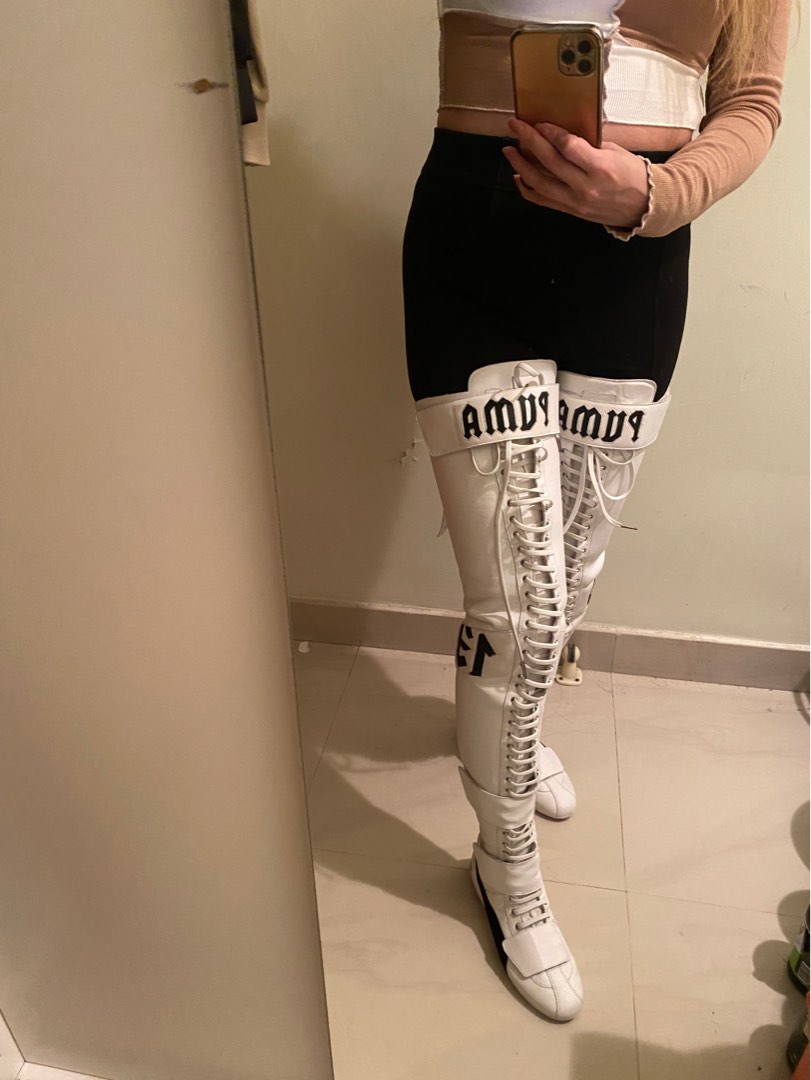 Fenty puma top thigh high boots