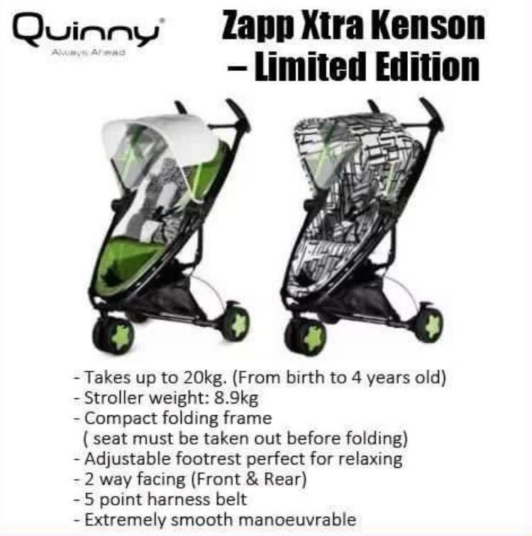 NEW Quinny Zapp Xtra Stroller Kenson Ltd Ed Babies Kids