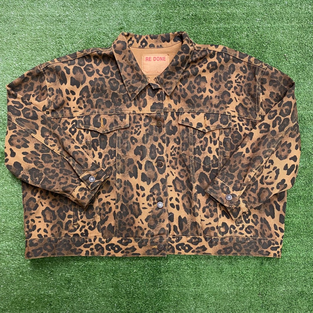 RE DONE CHEETAH PRINT JACKET, Men's Fashion, Coats, Jackets and