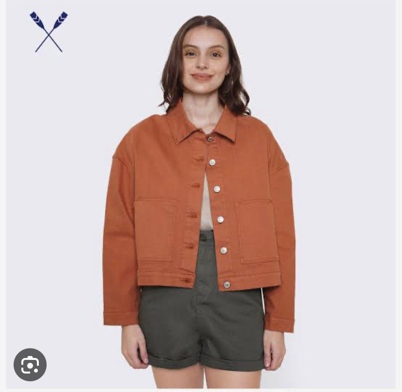Rust colored store jean jacket