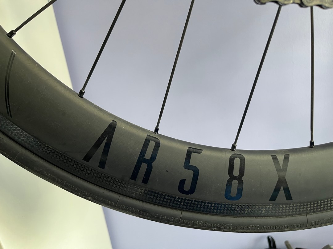 (ORIGINAL) Reynolds ARX 58mm carbon rim brake wheels, Sports Equipment