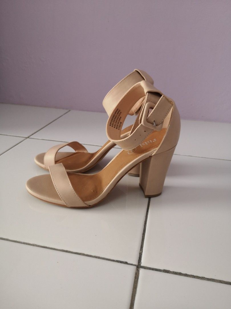 Nude pink clearance strappy heels