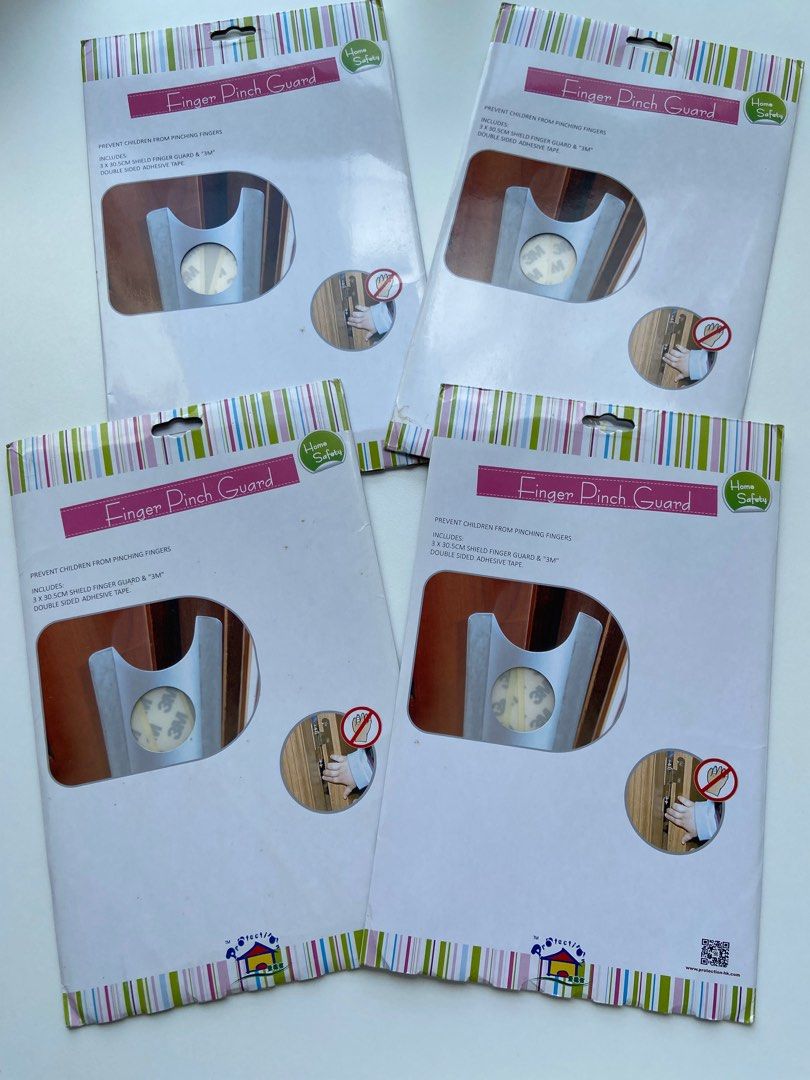 KidDough Baby Proofing Finger Pinch Door Guard for Kids Safety- 4 White C-Shape main image 1