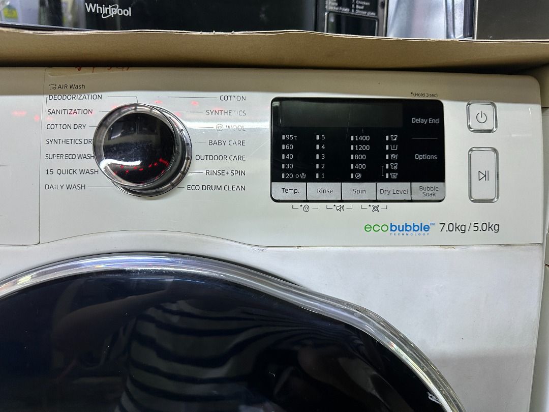 Samsung 7/5kg 2in1 Washer Dryer WD70J5410AW, TV & Home Appliances, Washing Machines and Dryers