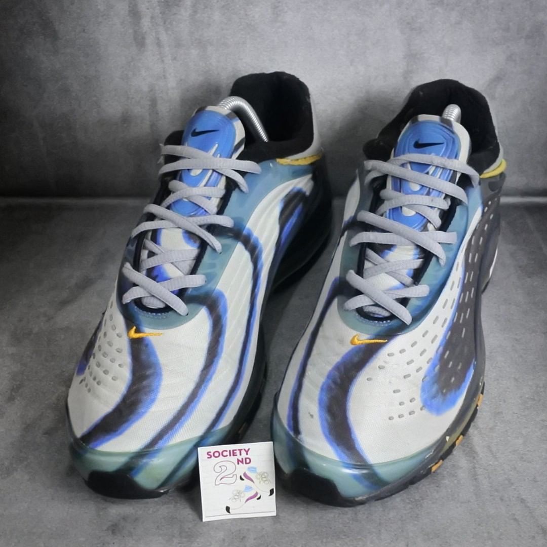 Sepatu Casual Nike Air Max Deluxe Photo Blue Orange Peel Size 42