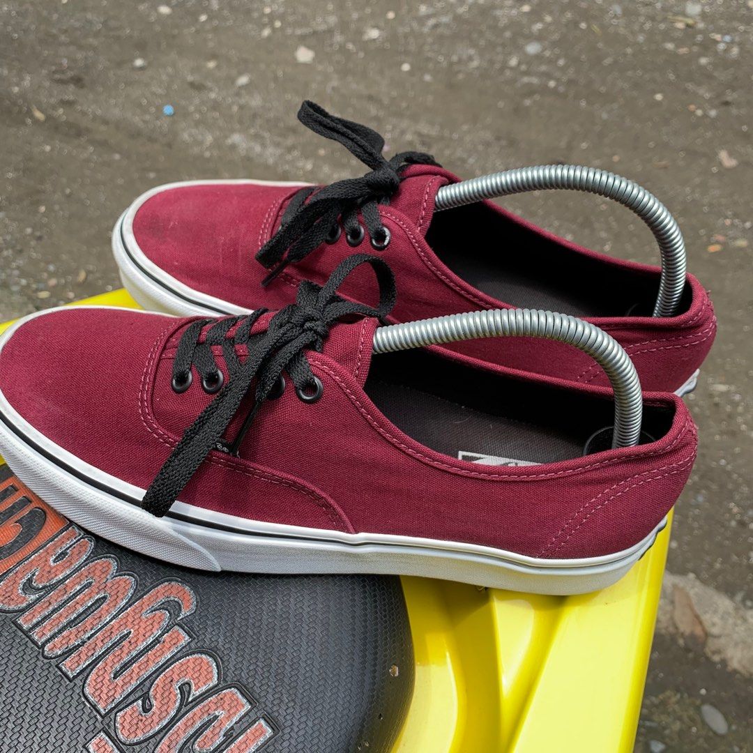 Vans authentic deals merah maroon