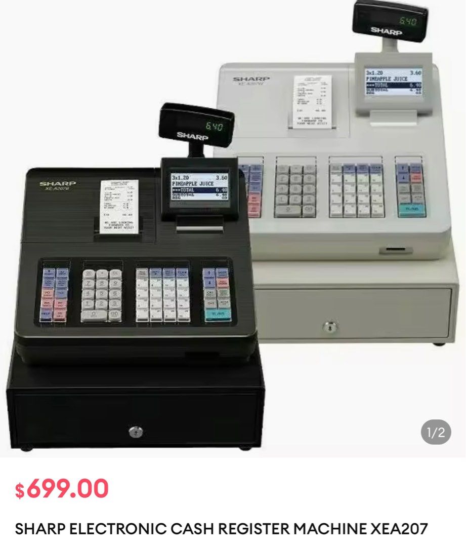 Sharp XE A207B billing machine, Computers & Tech, Office & Business