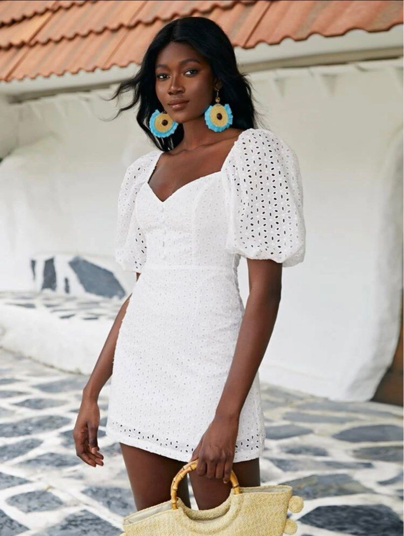 Shein eyelet shop dress
