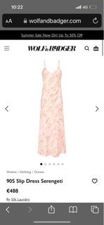 Silk laundry Serengeti 90s bias cut silk slip dress